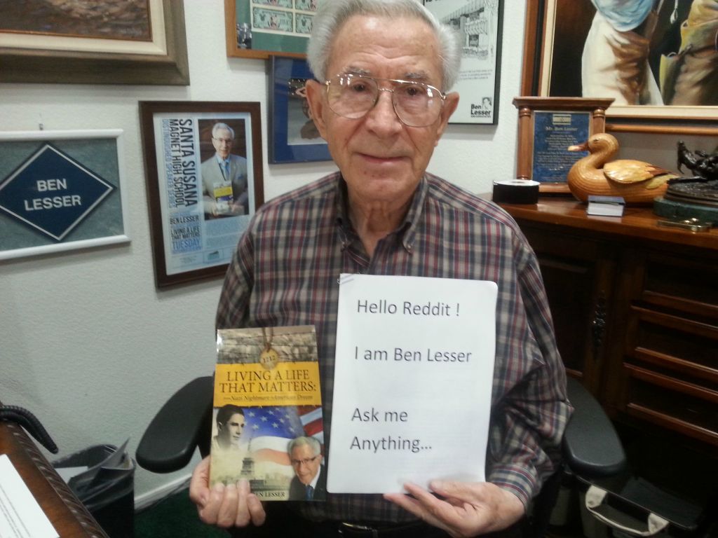 Holocaust survivor Ben Lesser does an AMA.